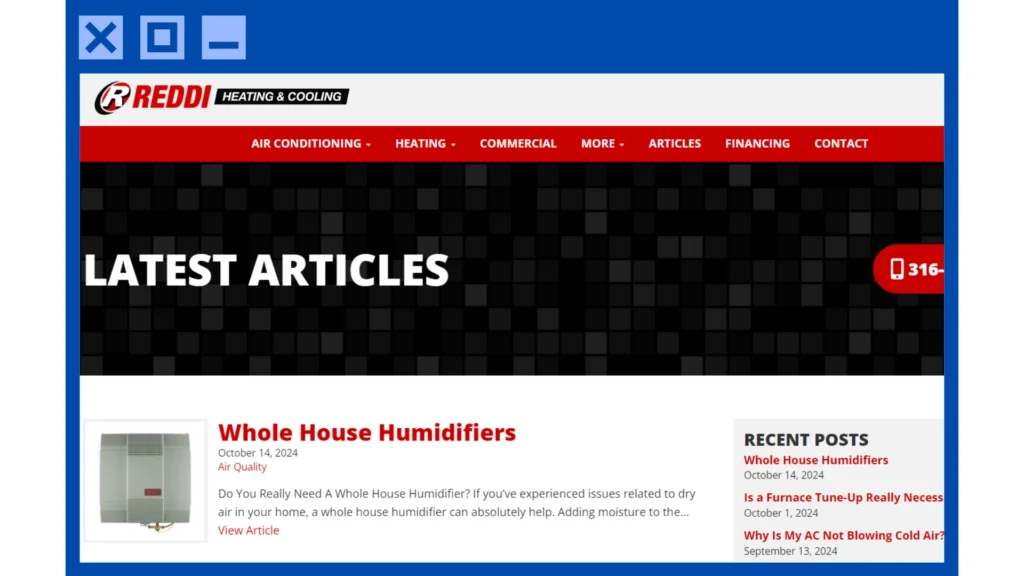 HVAC Website example 1