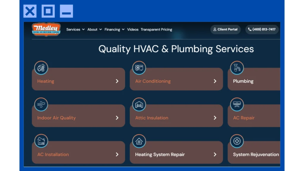 HVAC Website example 4