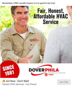 HVAC FB Ad example