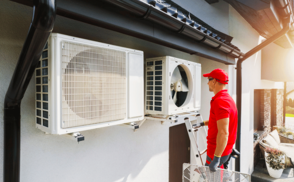 Man repairing HVAC System 