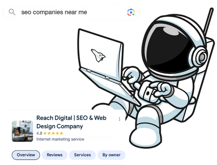Astronaut finding the best digital marketing agency.