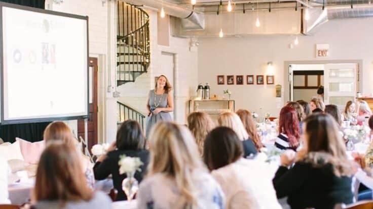 A group of women planning Home Improvements on a meeting